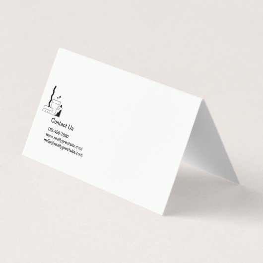 白黒文字清掃シンプルサービス 名刺 (裏面)