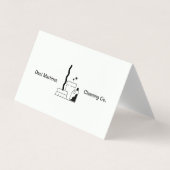 白黒文字清掃シンプルサービス 名刺 (正面)