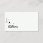 白黒文字清掃シンプルサービス 名刺 (裏面)