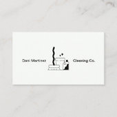 白黒文字清掃シンプルサービス 名刺 (正面)