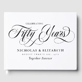 白黒文字50周年結婚記念 ゲストブック