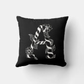 白黒文字「A」、巻き花 クッション (裏面)