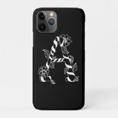 白黒文字「A」、巻き花 Case-Mate iPhoneケース (裏)