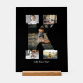 白黒文字Kフォトコラージュ アクリルサイン (正面)