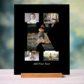 白黒文字Kフォトコラージュ アクリルサイン (ニュートラル)