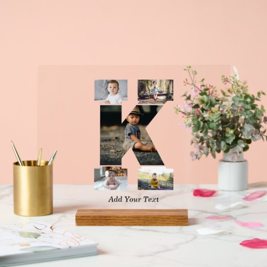 白黒文字Kフォトコラージュ アクリルサイン (ウェディング)