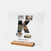 白黒文字Kフォトコラージュ アクリルサイン (傾斜)