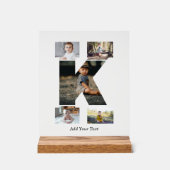 白黒文字Kフォトコラージュ アクリルサイン (正面)