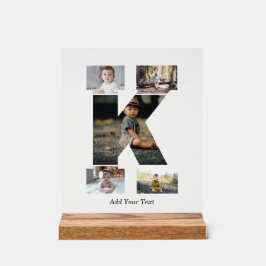 白黒文字Kフォトコラージュ アクリルサイン