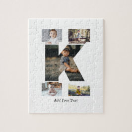 白黒文字Kフォトコラージュ ジグソーパズル