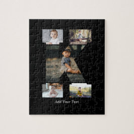 白黒文字Kフォトコラージュ ジグソーパズル