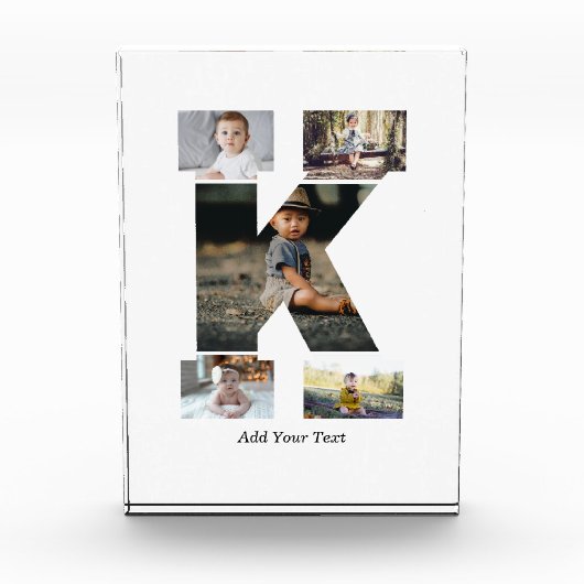 白黒文字Kフォトコラージュ フォトブロック (正面)