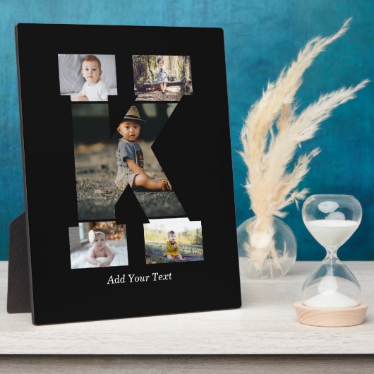 白黒文字Kフォトコラージュ フォトプラーク (側面)