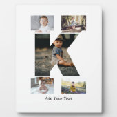 白黒文字Kフォトコラージュ フォトプラーク (正面)