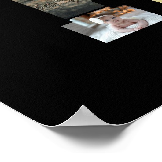 白黒文字Kフォトコラージュ ポスター (角)