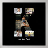 白黒文字Kフォトコラージュ ポスター (正面)