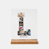 白黒文字Lフォトコラージュ アクリルサイン (正面)