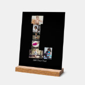 白黒文字Lフォトコラージュ アクリルサイン (傾斜)