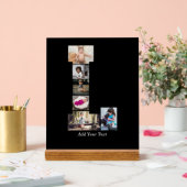 白黒文字Lフォトコラージュ アクリルサイン (ウェディング)