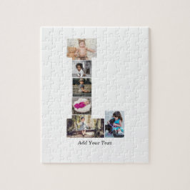 白黒文字Lフォトコラージュ ジグソーパズル