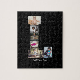 白黒文字Lフォトコラージュ ジグソーパズル