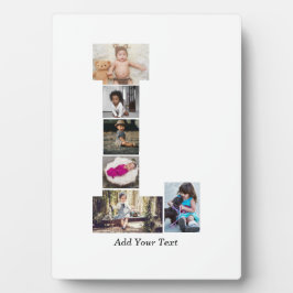 白黒文字Lフォトコラージュ フォトプラーク