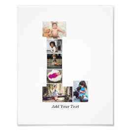 白黒文字Lフォトコラージュ フォトプリント           