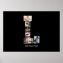 白黒文字Lフォトコラージュ