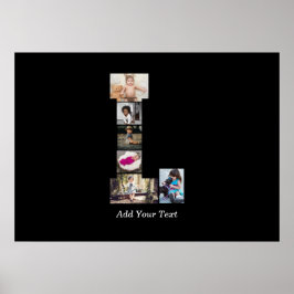 白黒文字Lフォトコラージュ ポスター