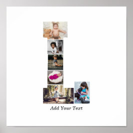 白黒文字Lフォトコラージュ ポスター