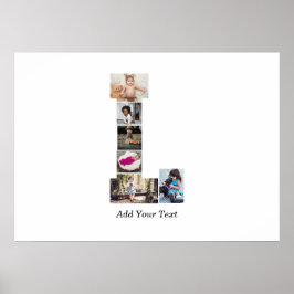 白黒文字Lフォトコラージュ ポスター