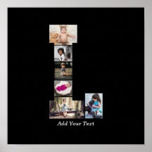 白黒文字Lフォトコラージュ