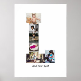 白黒文字Lフォトコラージュ ポスター