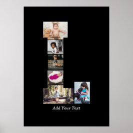 白黒文字Lフォトコラージュ ポスター