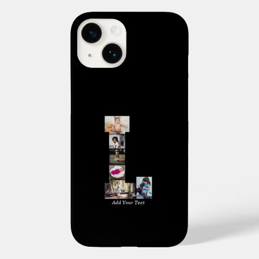 白黒文字Lフォトコラージュ Case-Mate iPhoneケース (裏面)