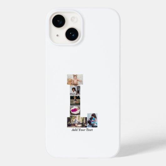 白黒文字Lフォトコラージュ Case-Mate iPhoneケース (裏面)