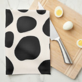 白黒斑牛プリント キッチンタオル (四つ折り)