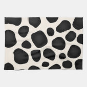 白黒斑牛プリント キッチンタオル (横)