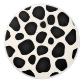 白黒斑牛プリント セラミックノブ (正面)