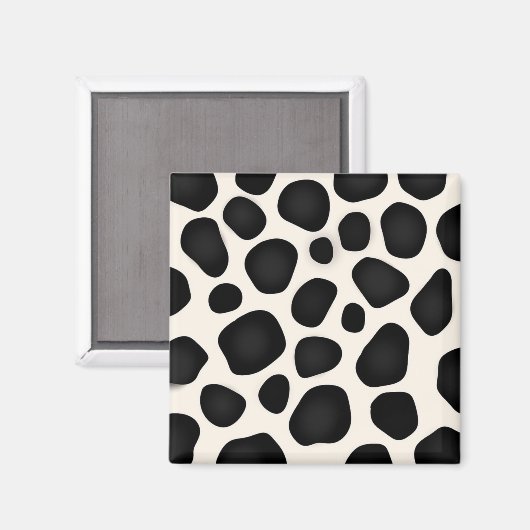 白黒斑牛プリント マグネット (正面/裏面)