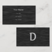 白黒斜めの"D"の名刺 名刺 (正面/裏面)