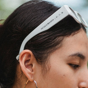 白黒斜めカラーブロックモノグラム結婚ズ サングラス