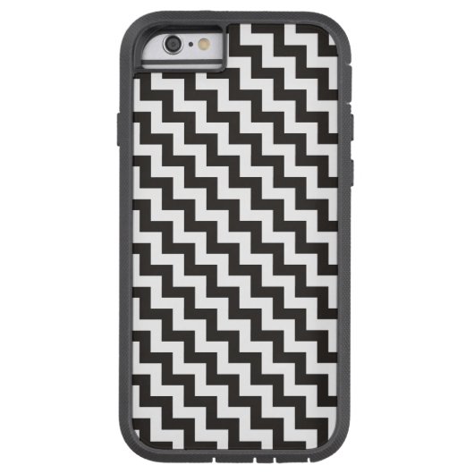 白黒斜めChevrons iPhone 6 Xtremeケース Case-Mate iPhoneケース (裏面)
