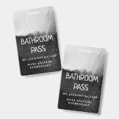 白黒新学期バスルーム バッジ (正面＆裏面)