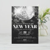 白黒新年のイブお祝いパーティー 招待状 (スタンド正面)