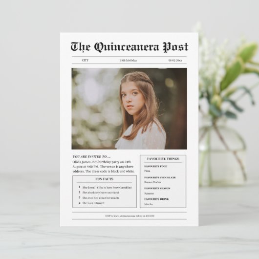 白黒新聞おもしろいの写真キンセアニェラ 招待状 (スタンド正面)