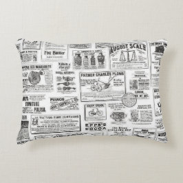 白黒新聞のアクセント枕 アクセントクッション