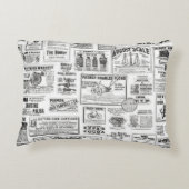 白黒新聞のアクセント枕 アクセントクッション (裏面)