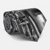 白黒方針のサクソフォーン ネクタイ (ロール)