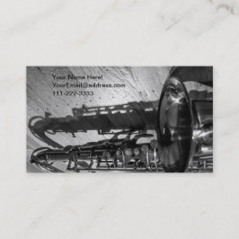 白黒方針のサクソフォーン 名刺